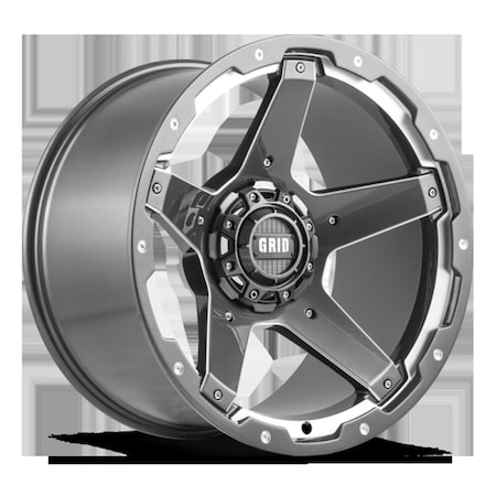 4A20120CIN 20 X 12 In. Insert Center Cap Wheels - Chrome